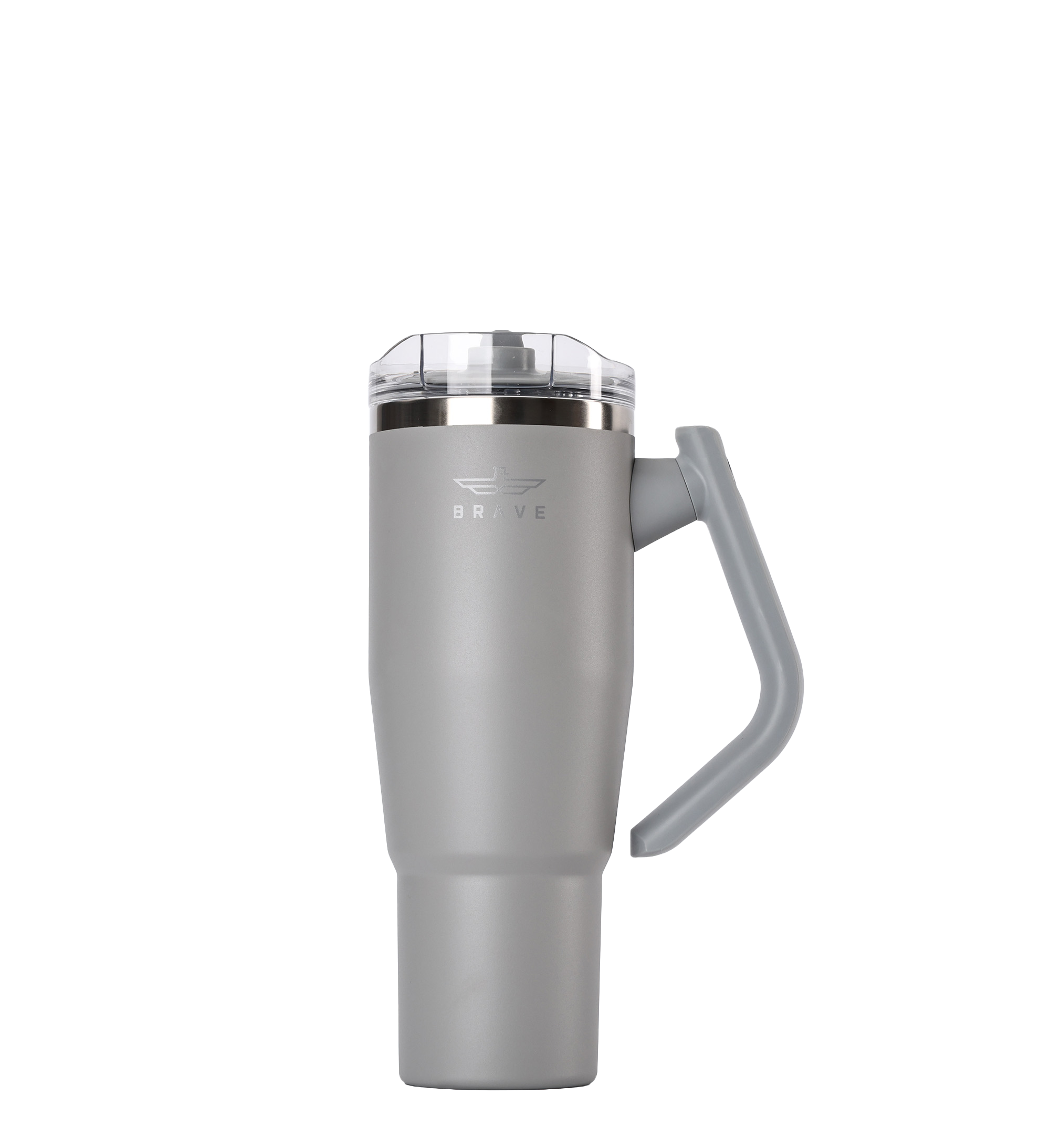 Brave Temp Guard Vacuum Insulated Travel Mug – 180° Rotating Handle, 24H Cold & 12H Hot Retention, Leak-Proof Lid, 1200ml - Dark Grey