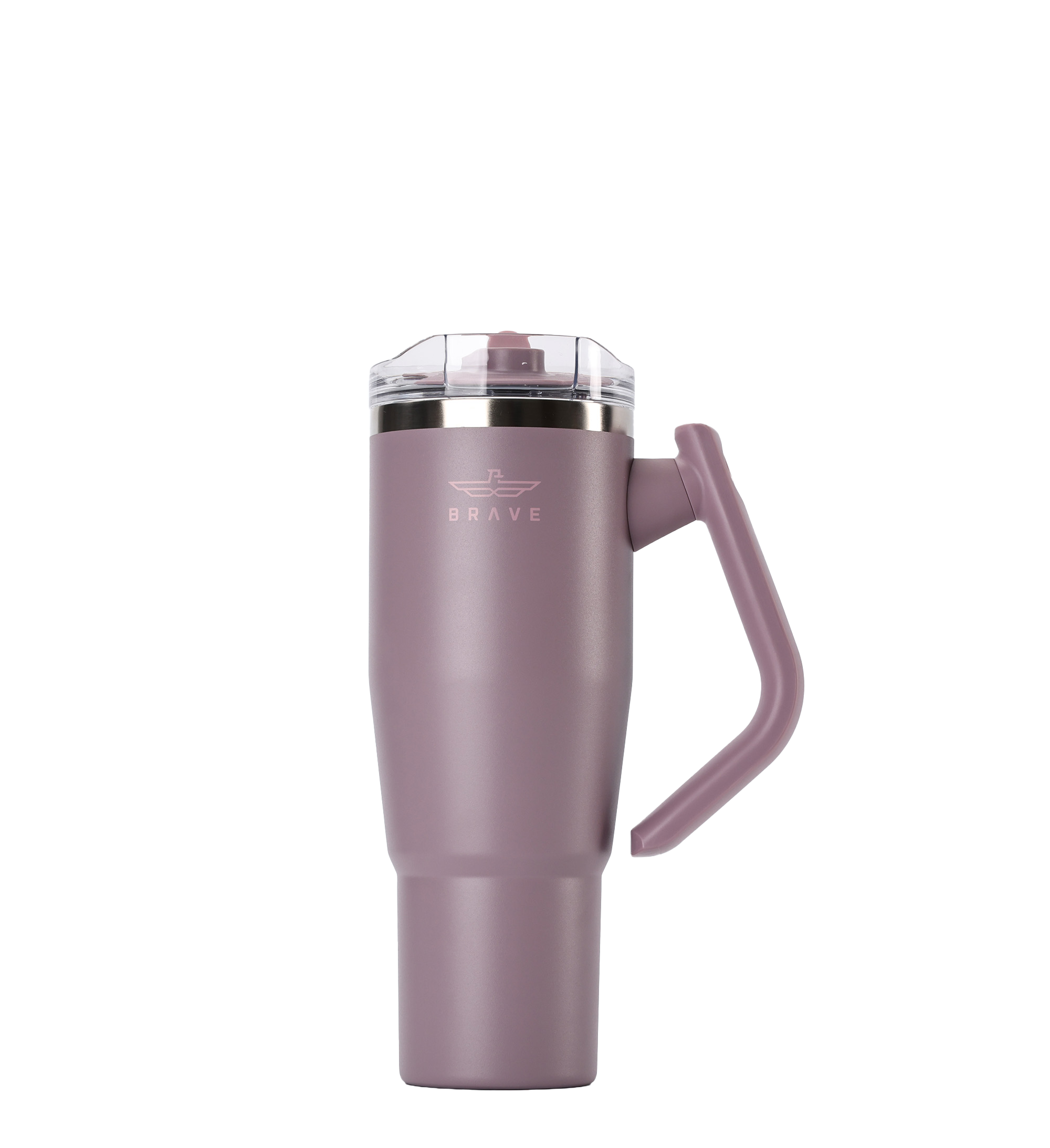 Brave Temp Guard Vacuum Insulated Travel Mug – 180° Rotating Handle, 24H Cold & 12H Hot Retention, Leak-Proof Lid, 1200ml - Purplish Red