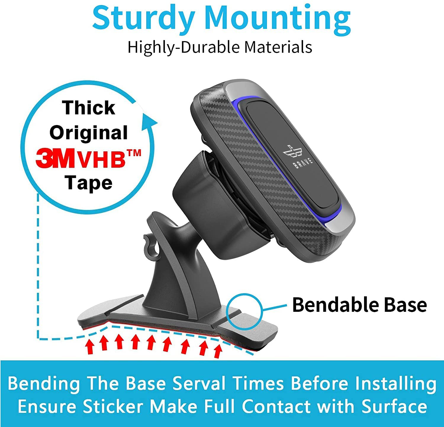 BRAVE 2-In-1 Universal Car Holder