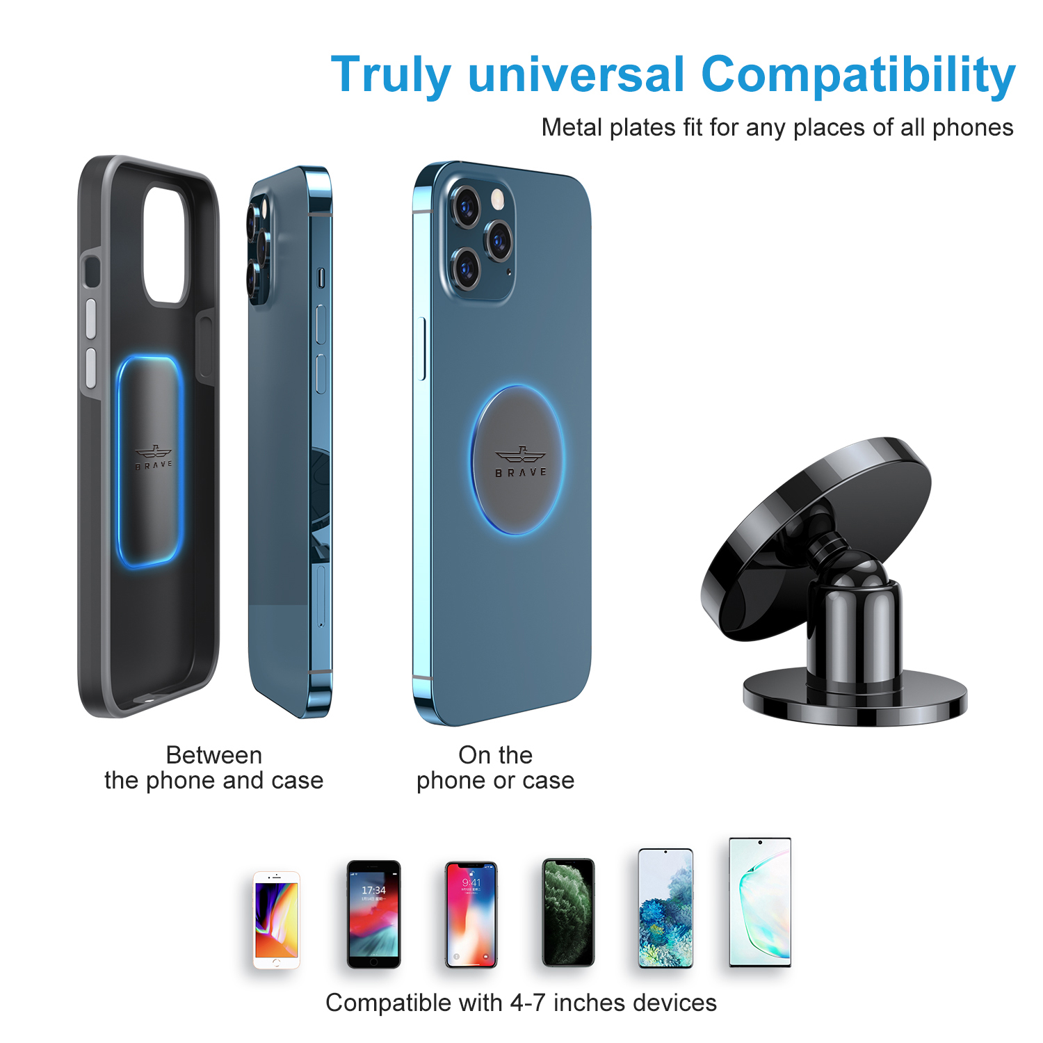 BRAVE Magnetic Car Mobile Phone Holder BHL-45