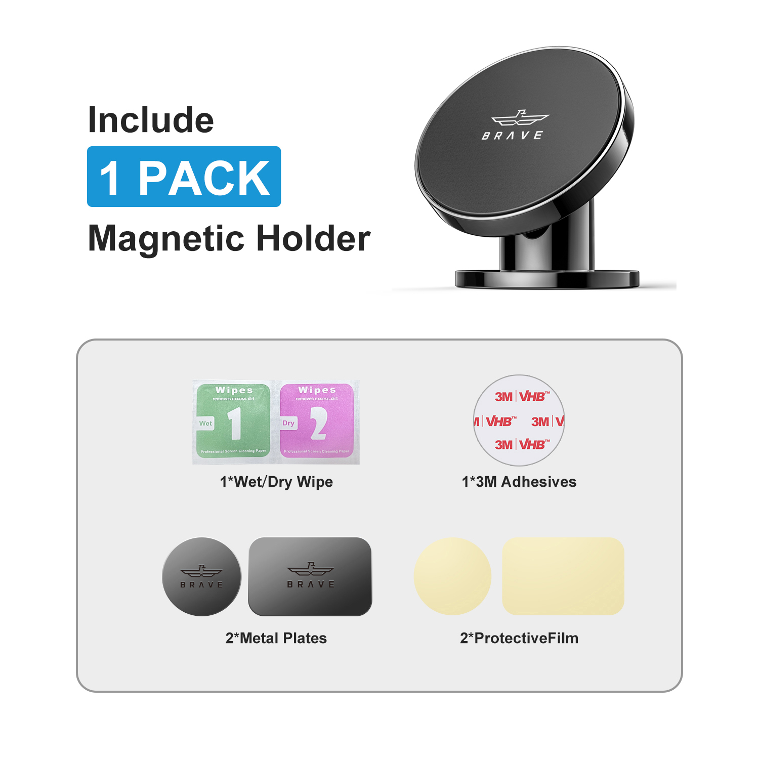 BRAVE Magnetic Car Mobile Phone Holder BHL-45