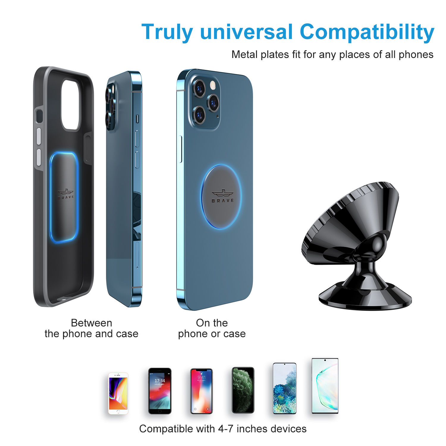 BRAVE Magnetic Car Mobile Phone Holder BHL-46