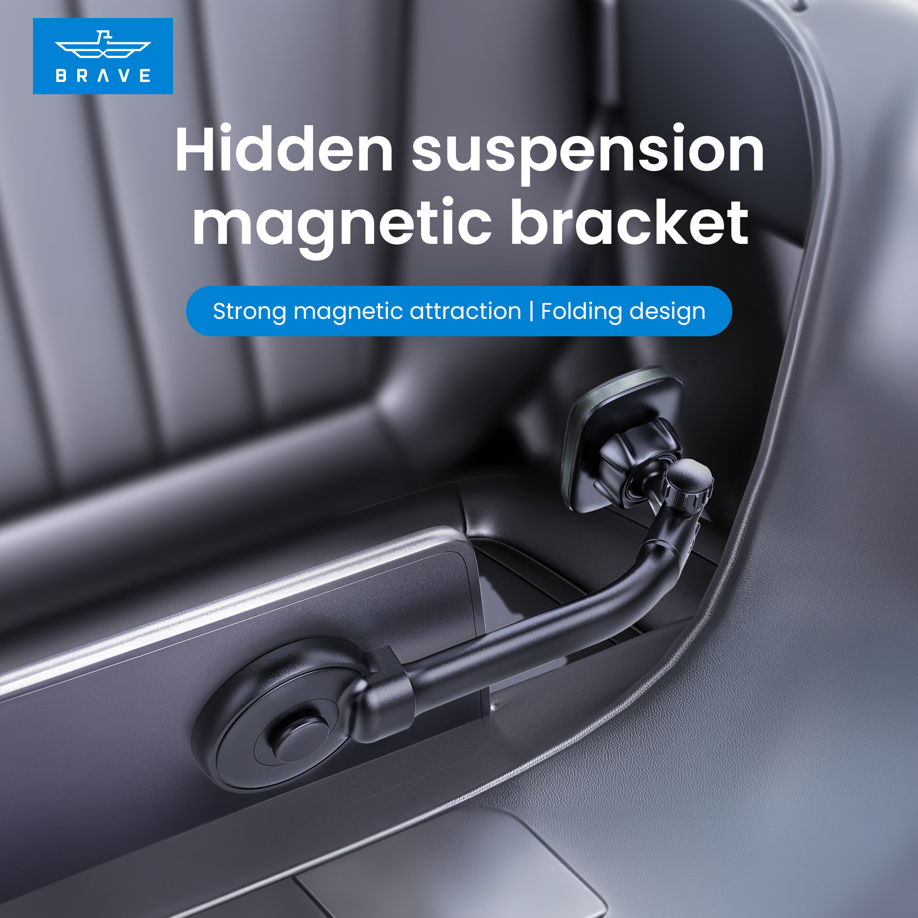 BRAVE Magnetic Car Phone Holder BHL-48 - Black