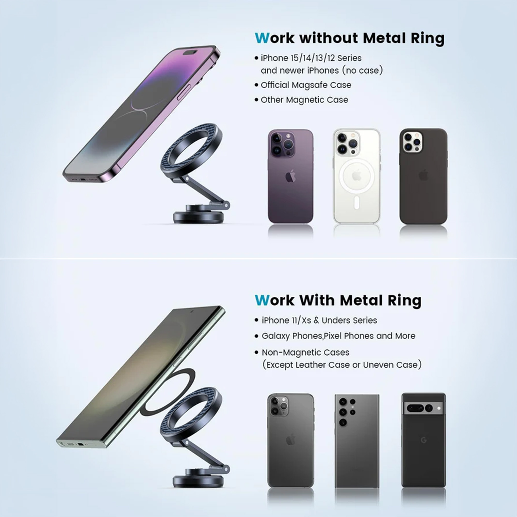 BRAVE Magnetic Car Phone Holder for iPhone 16 Pro Max BHL-54 - Black