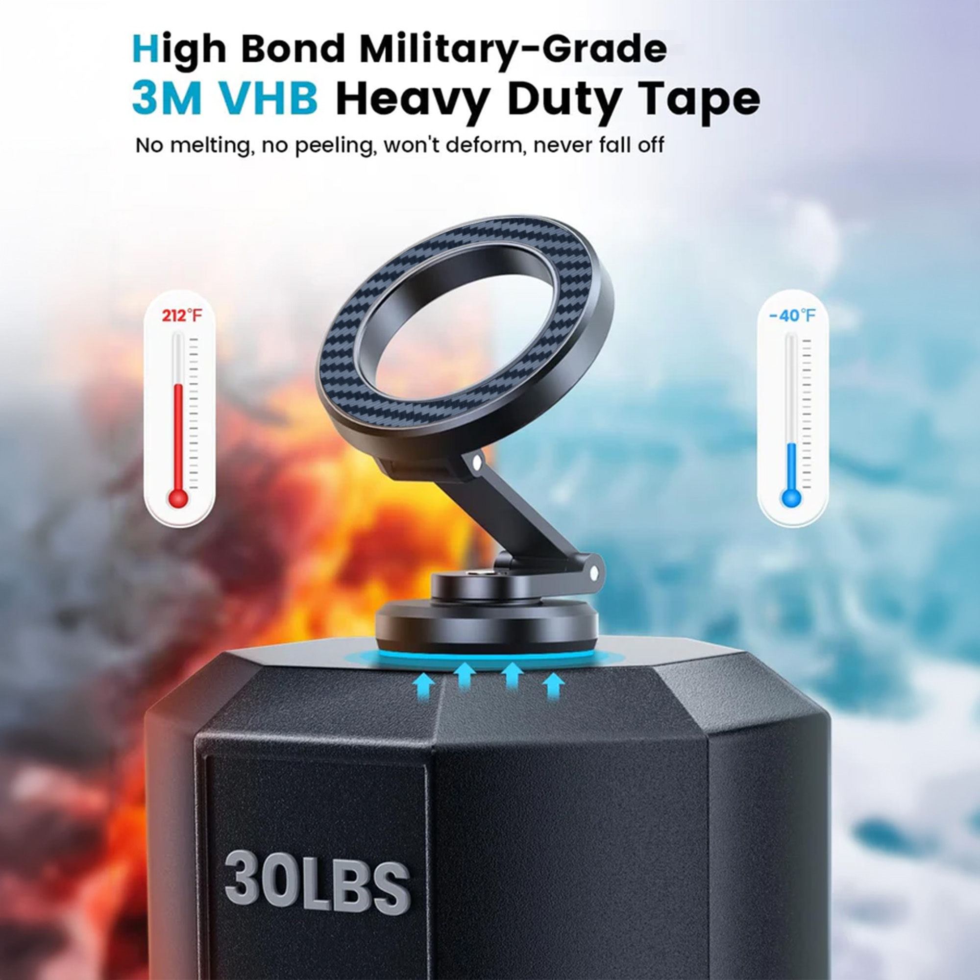 BRAVE Magnetic Car Phone Holder for iPhone 16 Pro Max BHL-54 - Black