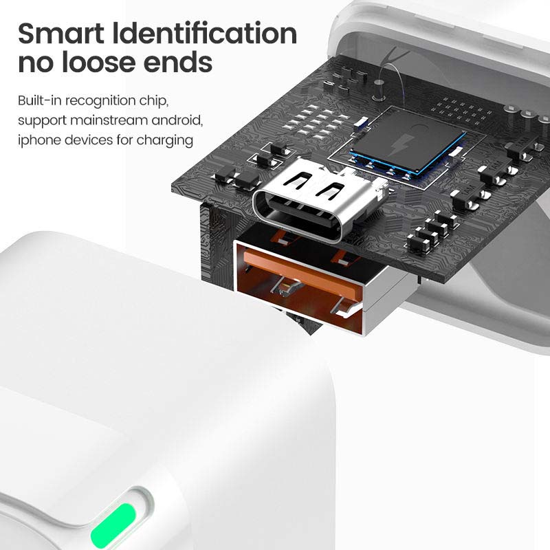 BRAVE BTC-27 GaN Series Dual-Port Wall Charger – 30W PD USB-C + QC3.0 USB-A - White