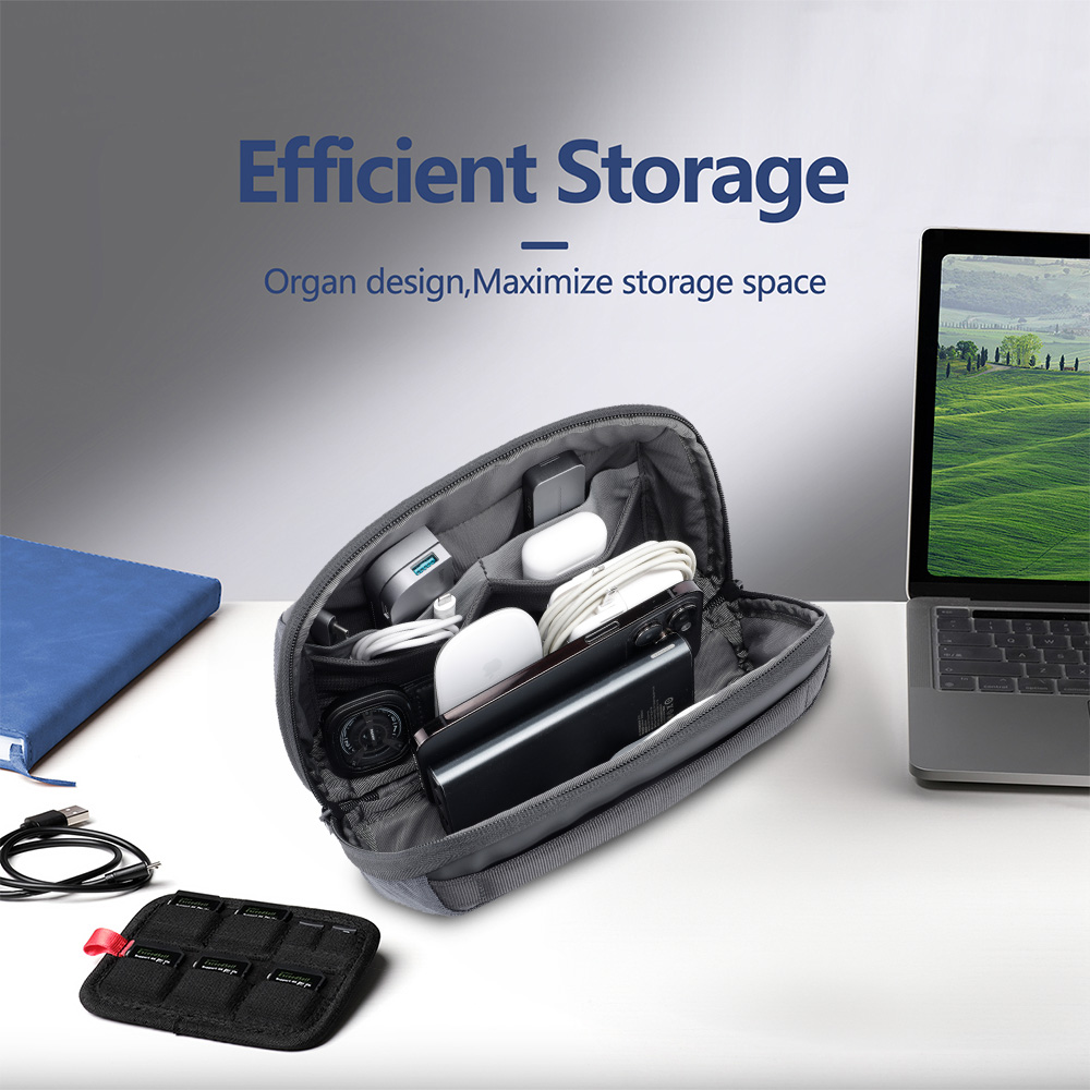 Brave  BTP-02 Tech Pouch Organizer Portable Gadget Storage For Travel - Black