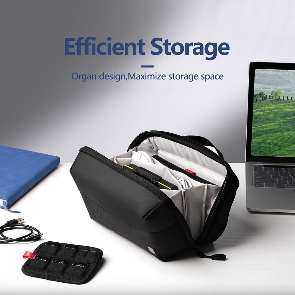 Brave  BTP-03 Tech Pouch Organizer Portable Gadget Storage For Travel - Black