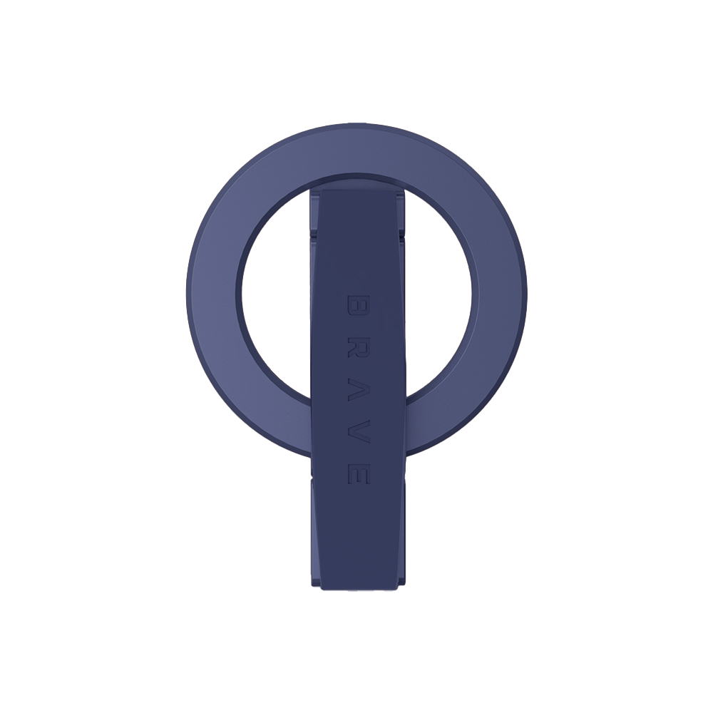 BRAVE MagLoop 360° Rotatable Magnetic Phone Grip & Kickstand, MagSafe Compatible, Adjustable Stand for iPhone & Android - Blue