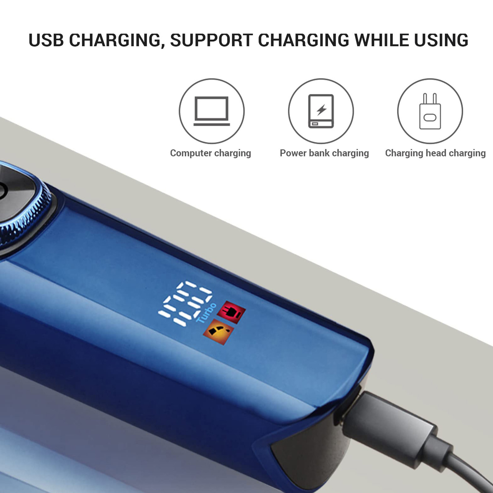 BRAVE Men's Hair Trimmer | Cordless Grooming Kit with T-Blade - Black