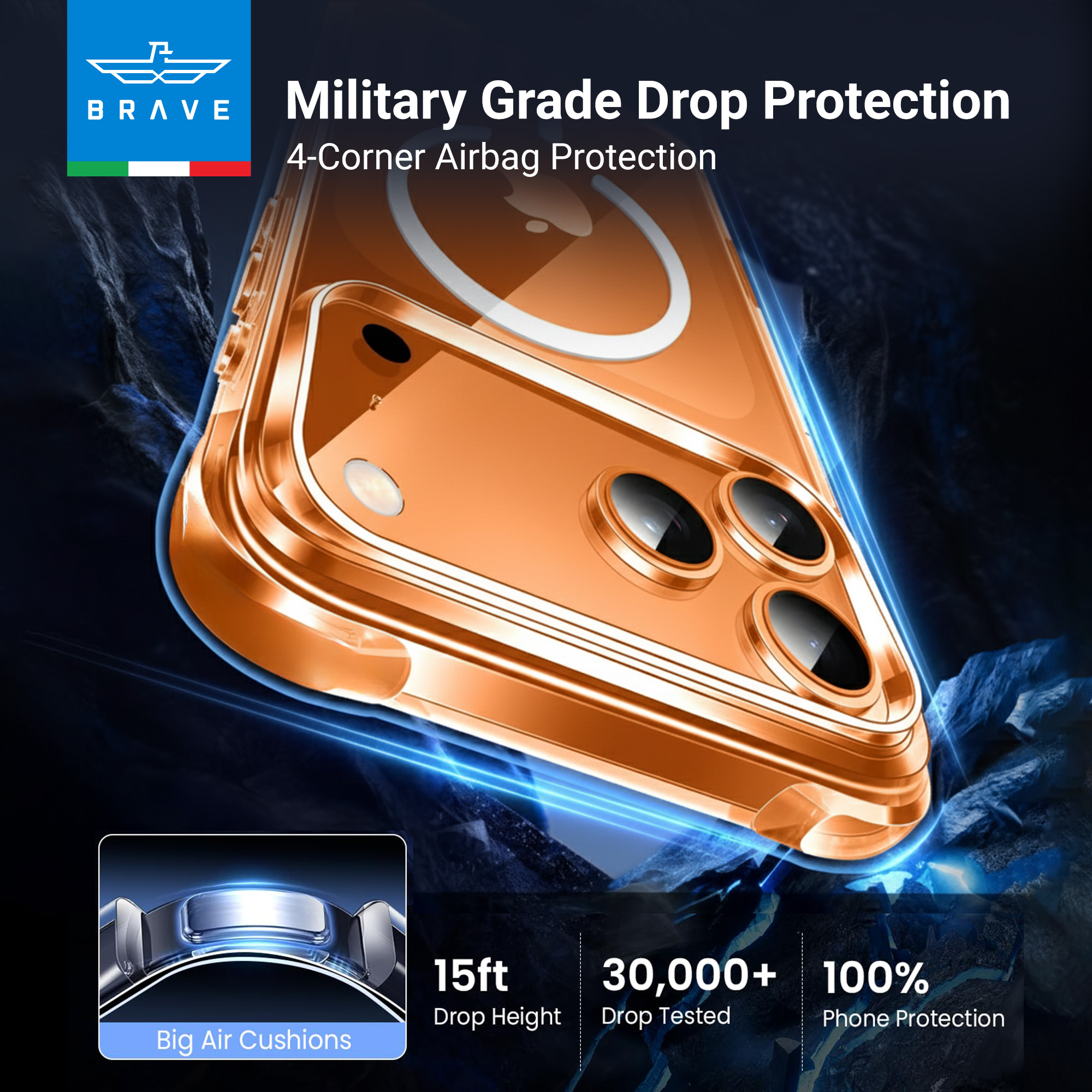 BRAVE Guard iPhone 17 Pro Case MagSafe - Clear