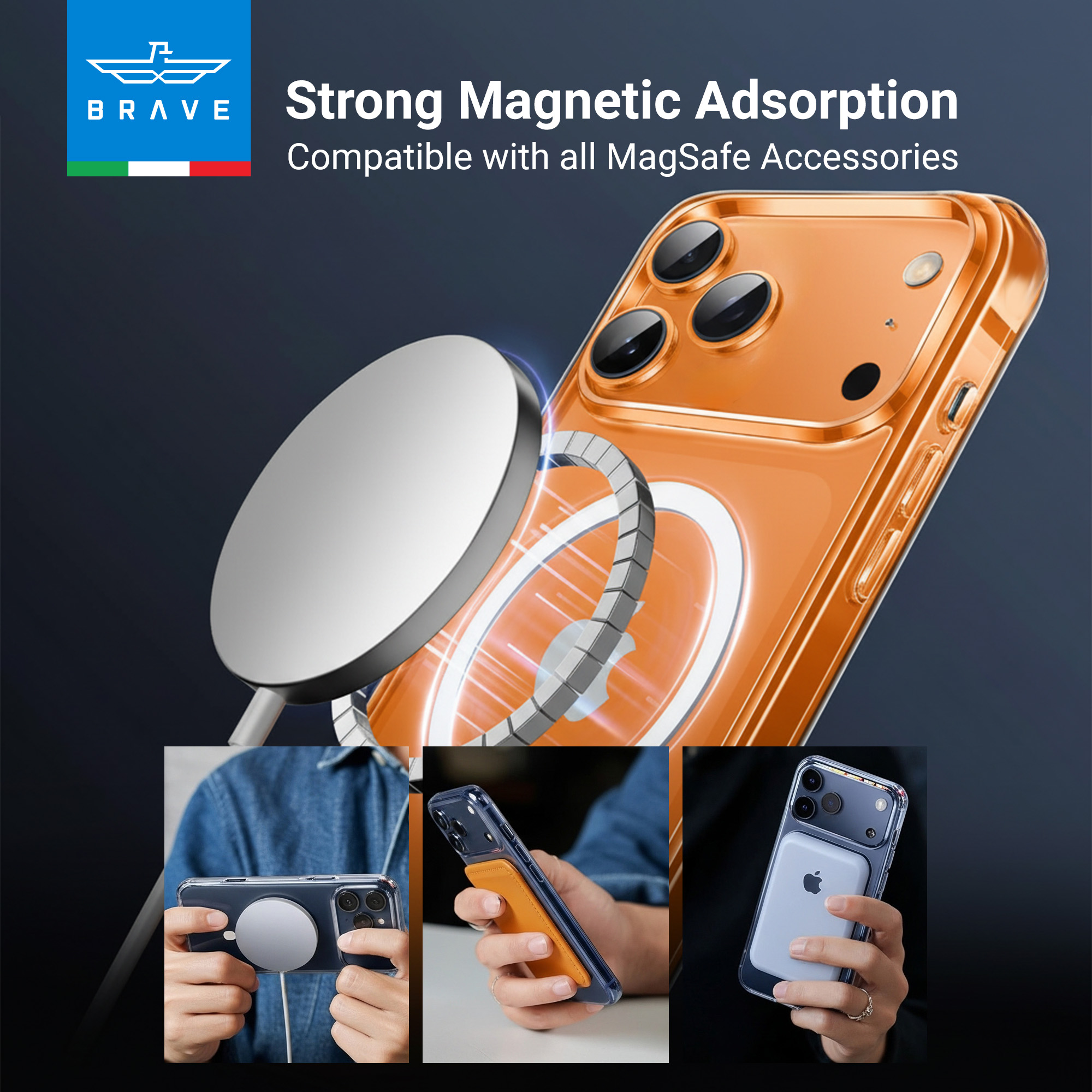 BRAVE Guard iPhone 17 Pro Case MagSafe - Clear