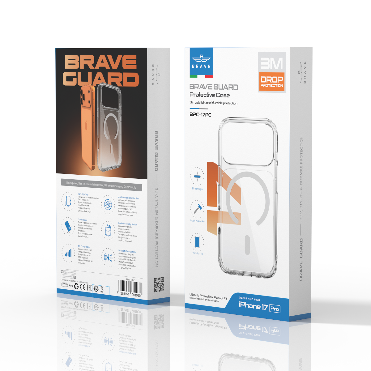 BRAVE Guard iPhone 17 Pro Case MagSafe - Clear