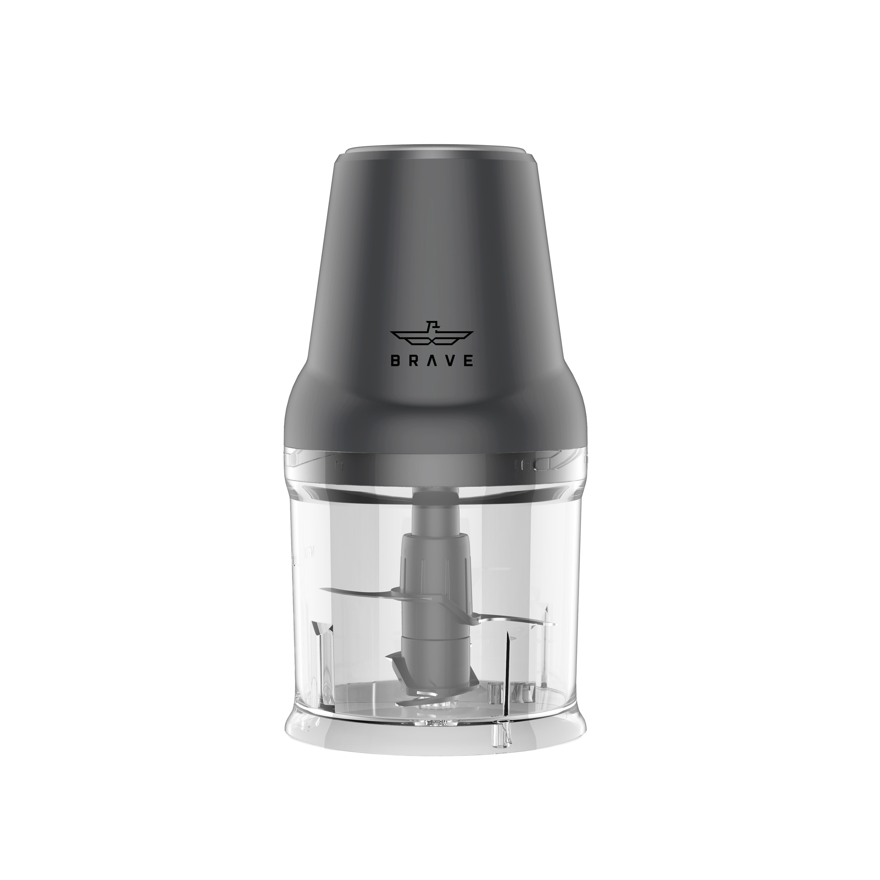 BRAVE BFC-01 Mini Electric Food Chopper 500ml | Vegetable Cutter, Meat Grinder & Egg Beater - Grey
