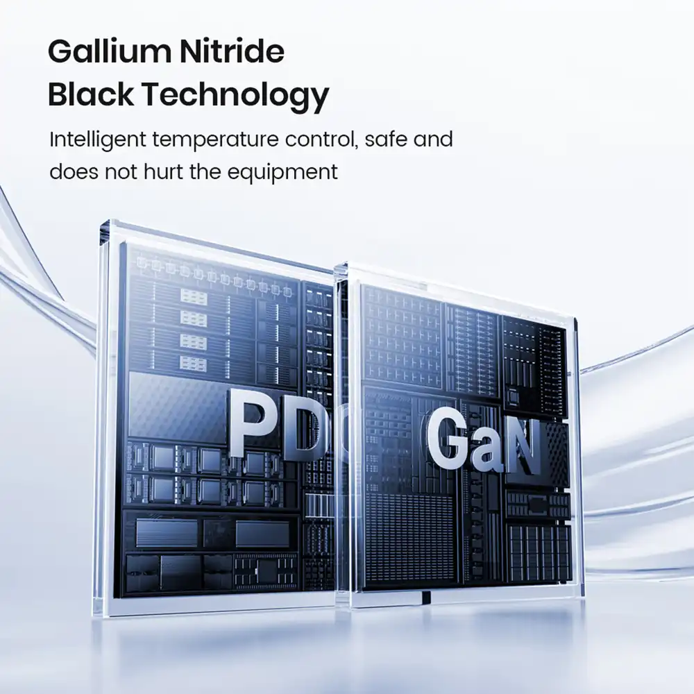 BRAVE BTC-44 65W GaN 3-Port USB-C Fast Charger with 100W Type-C Cable - Black