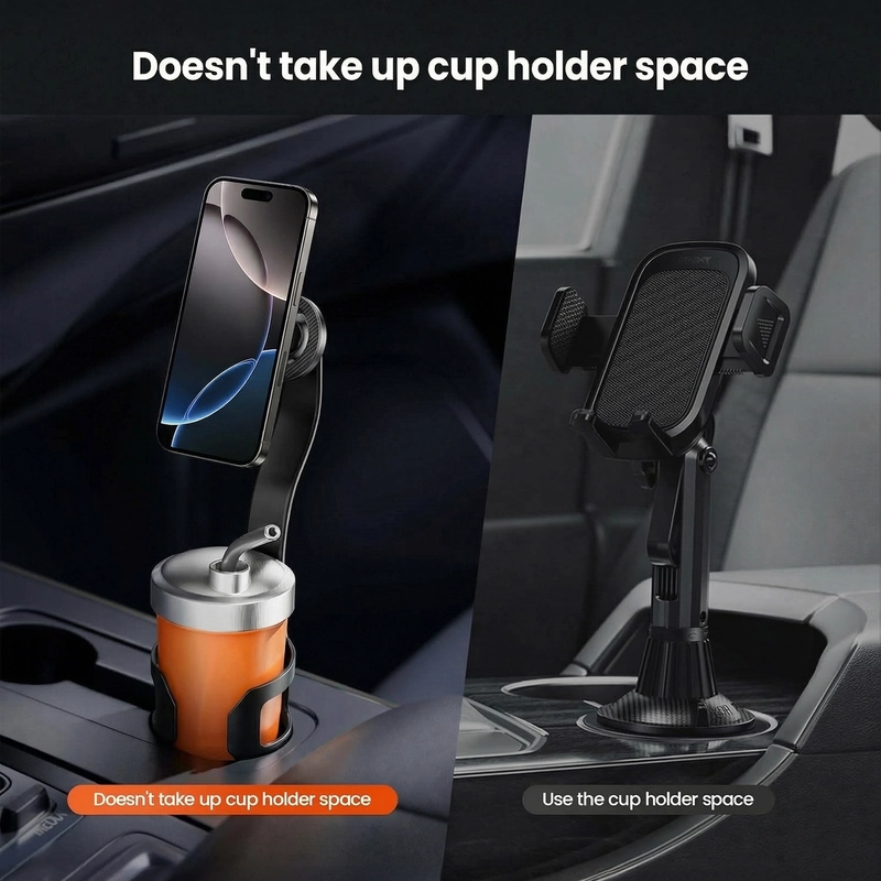 BRAVE BHL-58 Magnetic Cup Holder Phone Mount - Black