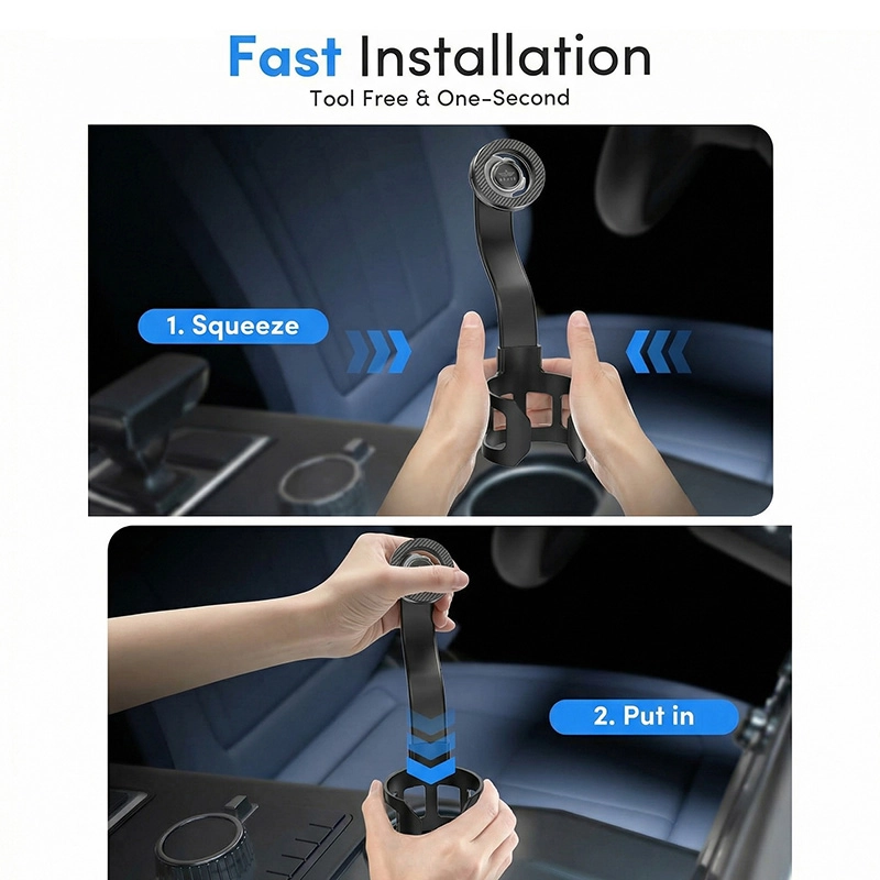 BRAVE BHL-58 Magnetic Cup Holder Phone Mount - Black