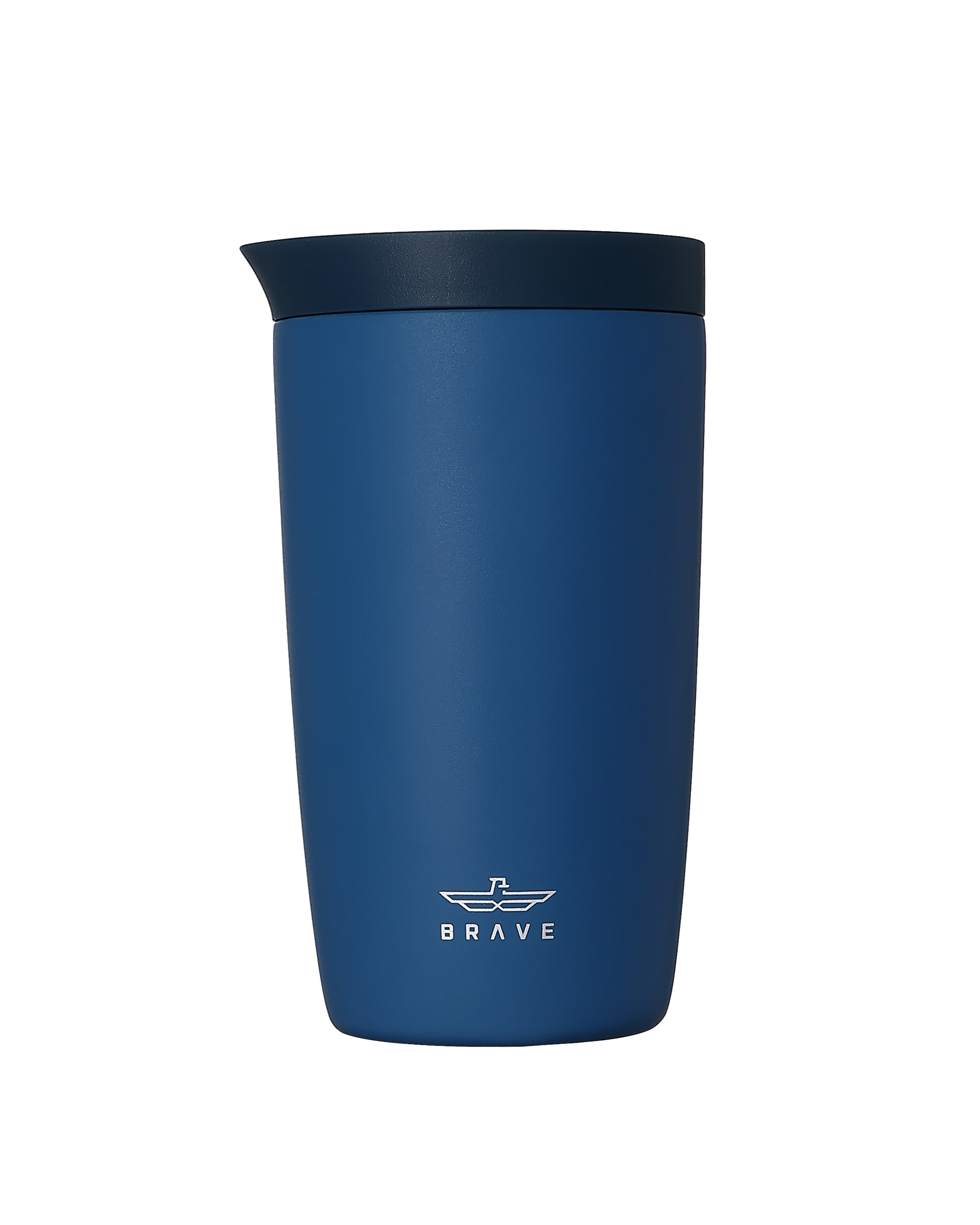 Brave TempGuard Travel Mug 350ml Stainless Steel Insulated Coffee Cup, Leak Proof Push Button Lid, Hot & Cold Tumbler -  Blue