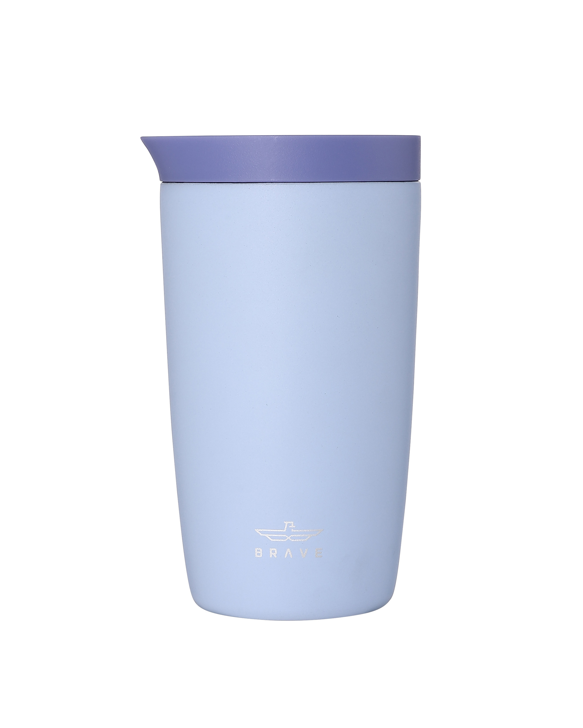 Brave TempGuard Travel Mug 350ml Stainless Steel Insulated Coffee Cup, Leak Proof Push Button Lid, Hot & Cold Tumbler - Purple